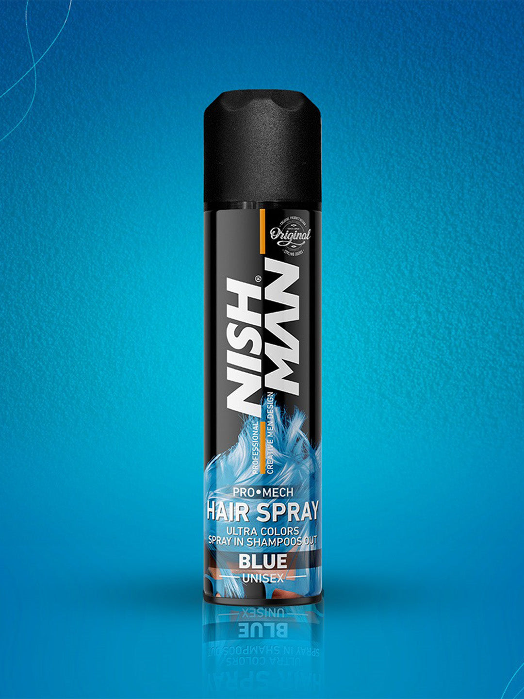 Nishman Professional Hair Color Spray | Cruelty, Peroxide & Ammonia Free |Suitable For Daily Use | Unisex Temporary Hair Color - Blue | 150 ML