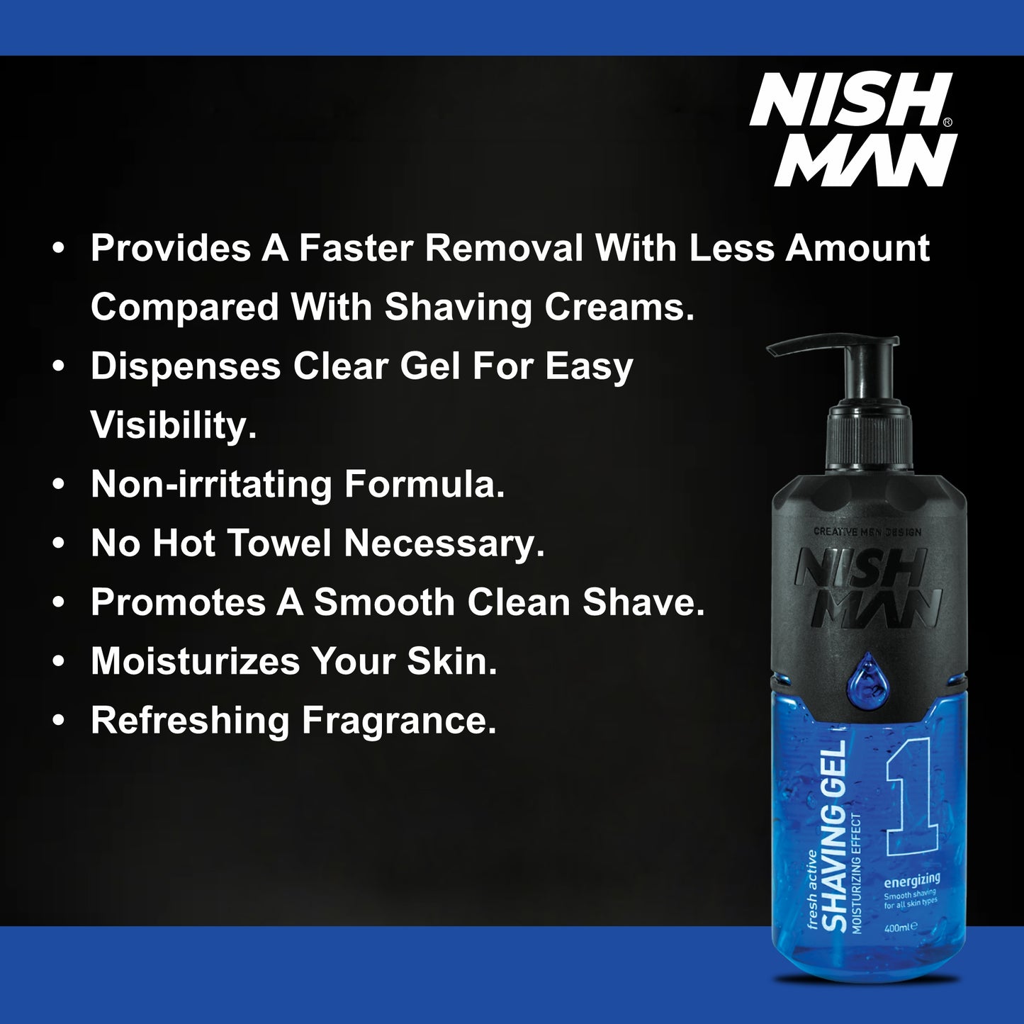 Nishman Shaving Gel- Energizing (400ML)