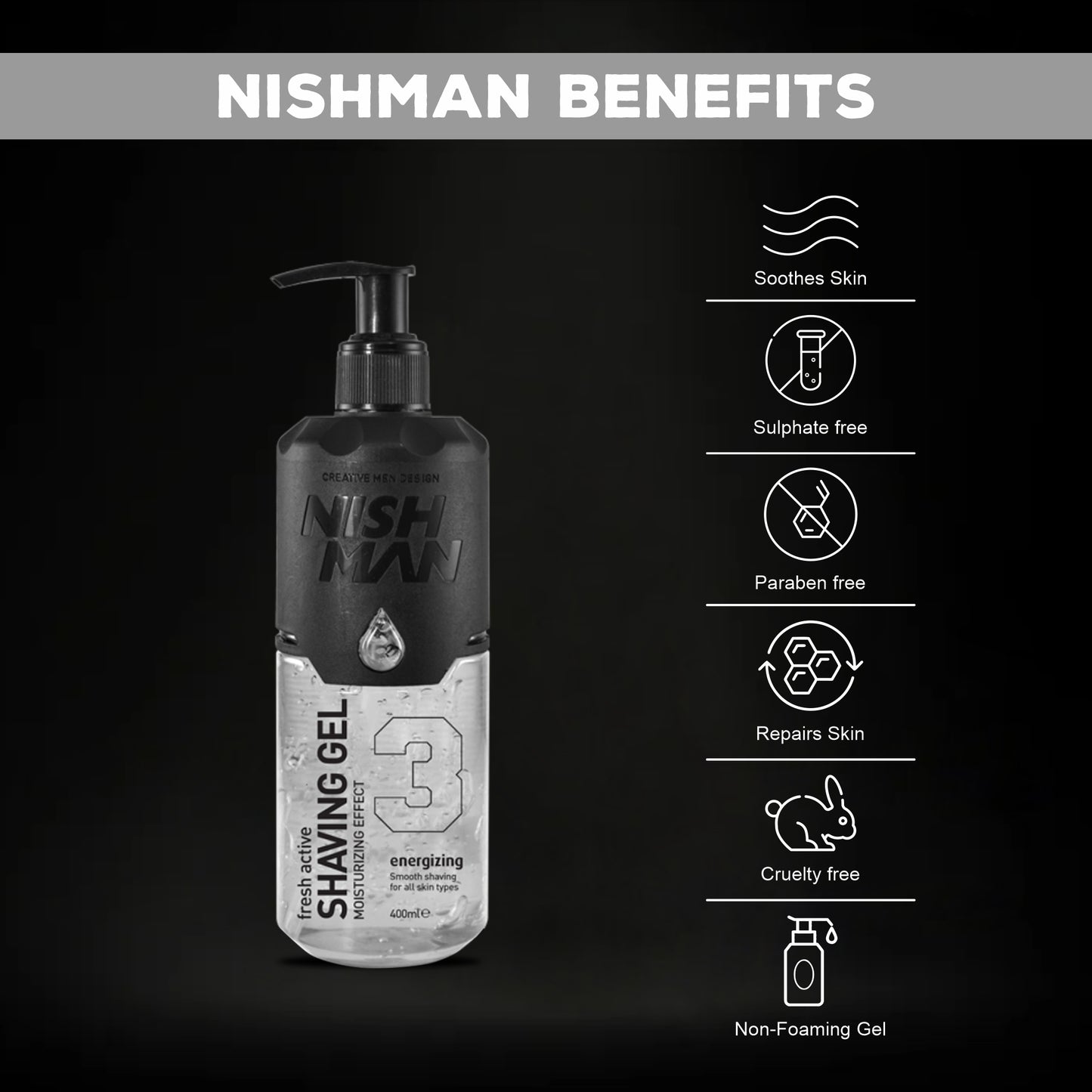 Nishman Shaving Gel- Easy Shave (400ML)